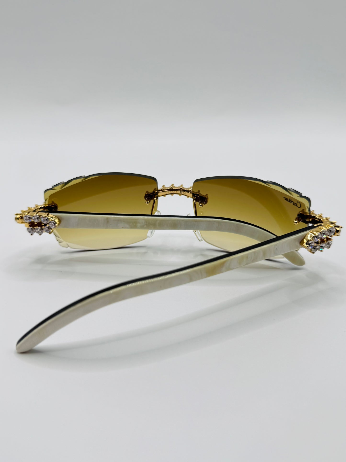 Iced out Rimless Sunglasses Detroit style Buffs 50 pointers