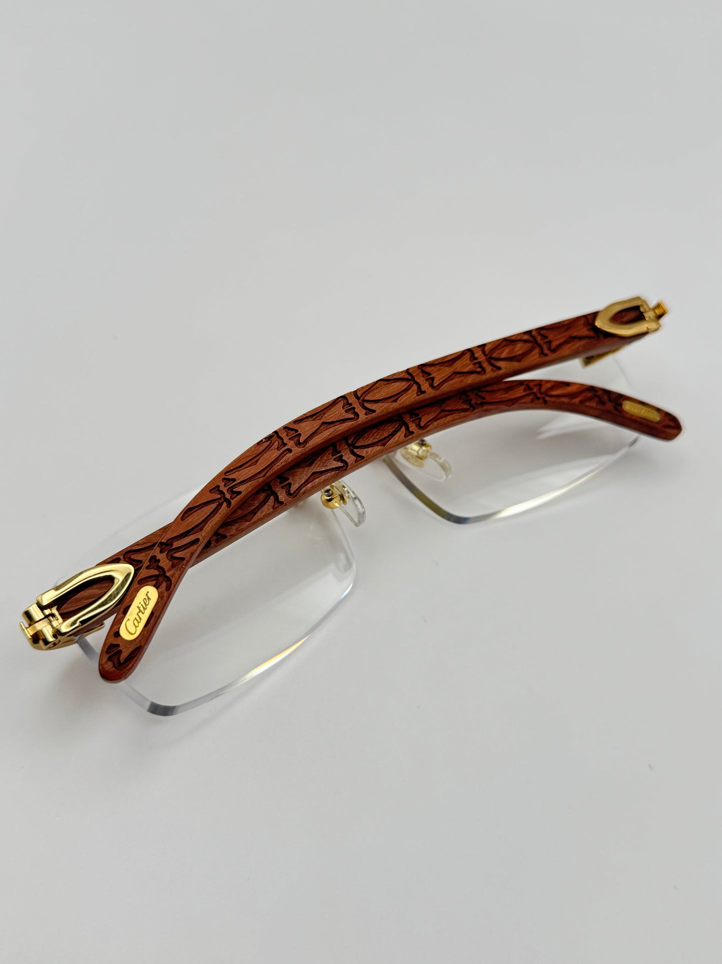 Rimless Sunglasses Wood style