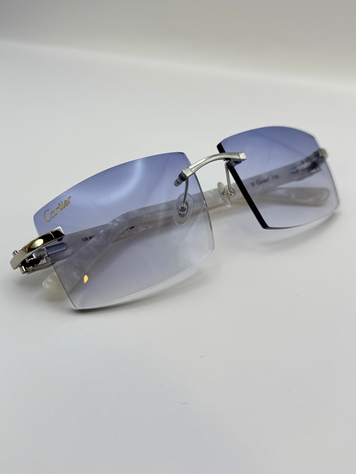 White acetate sunglasses