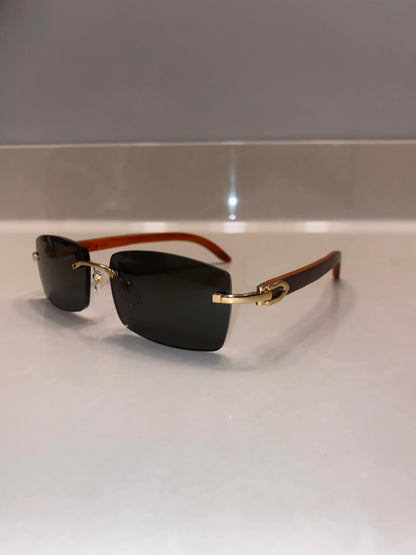 Black orange Wood glasses