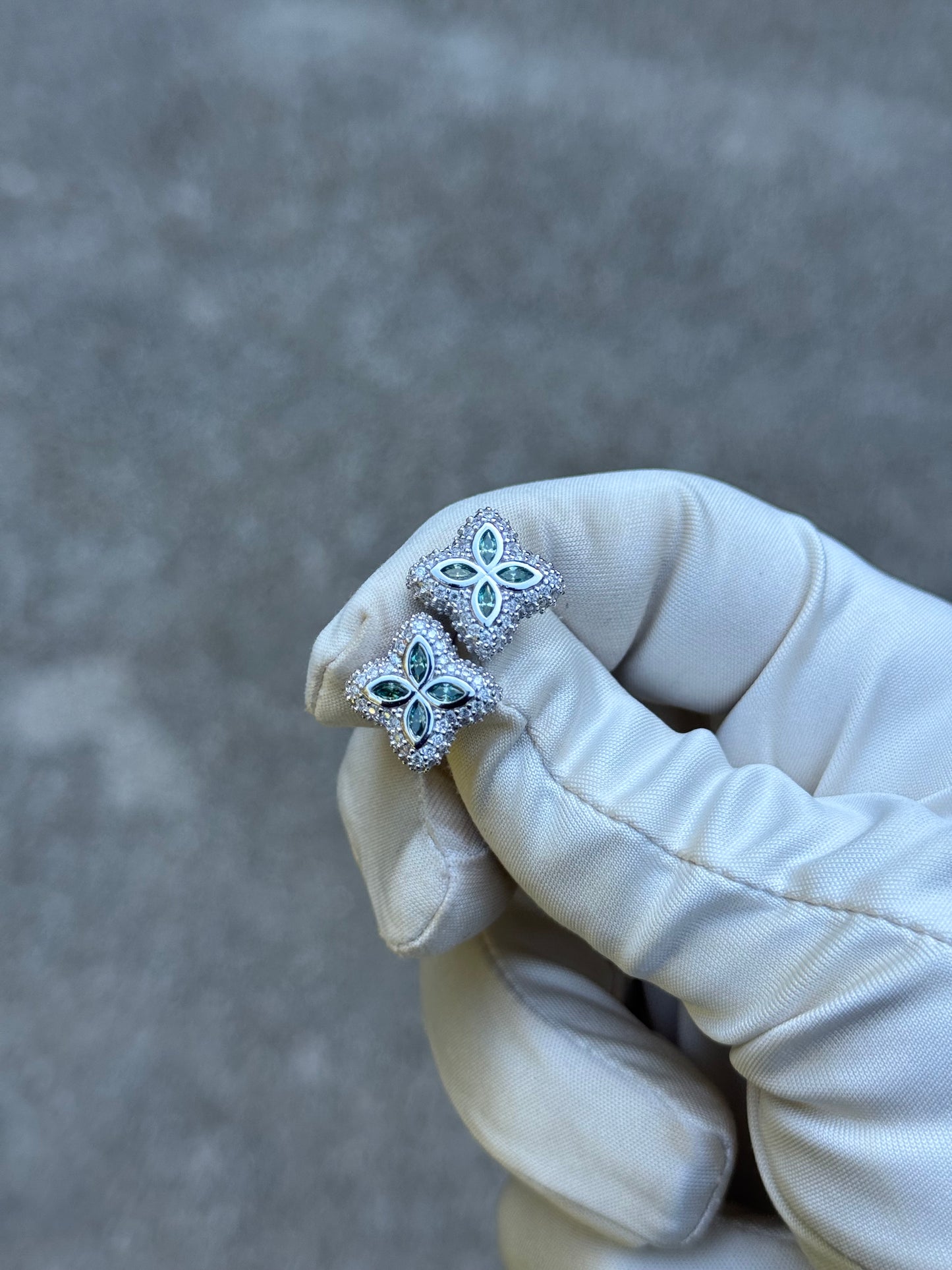 Moissanite flower Earrings