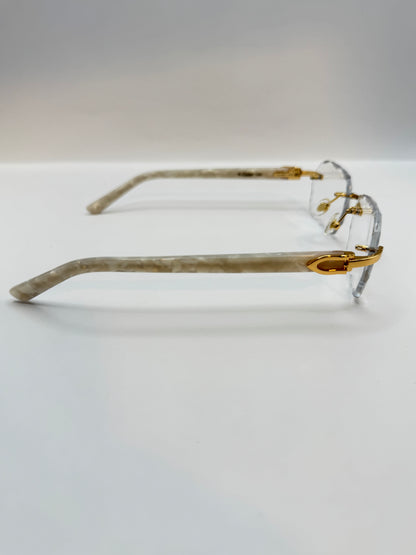 White acetate sunglasses