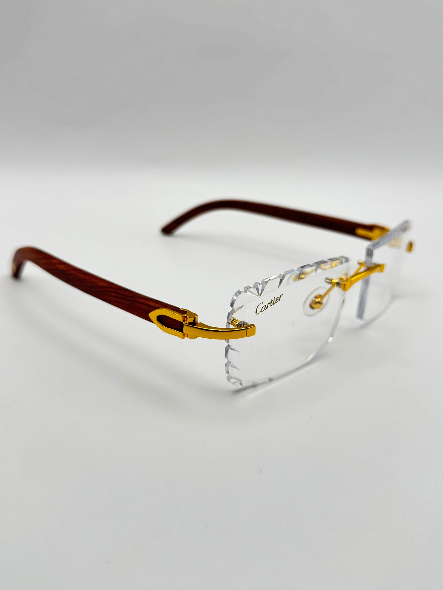 Diamond cut Wood Glasses
