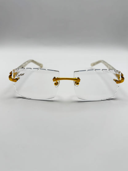 White acetate sunglasses
