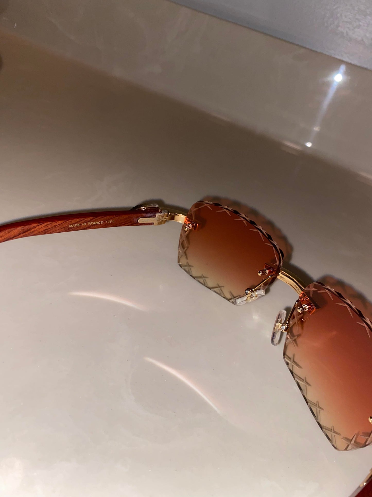 Iced out wood Sunglasses