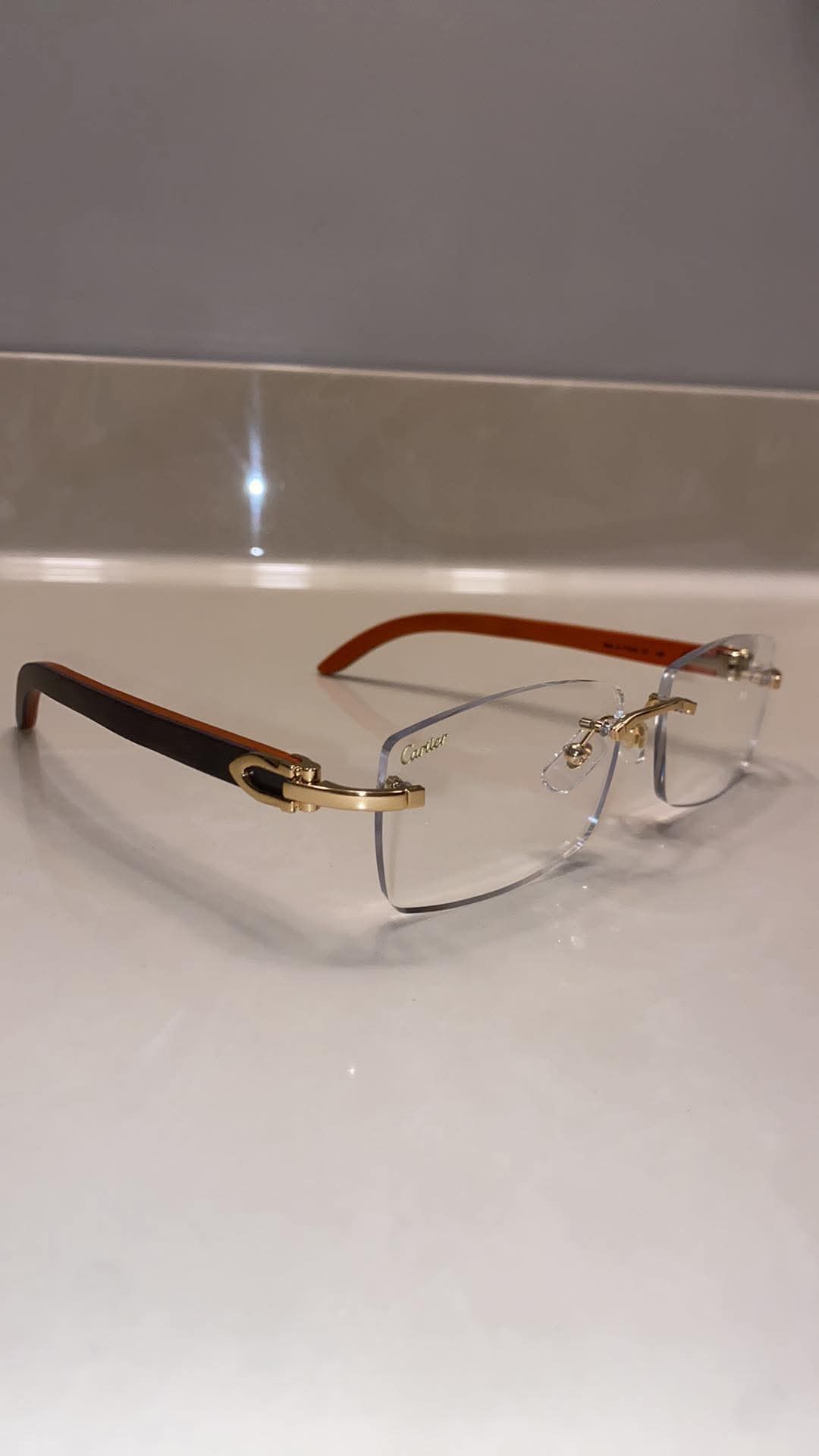 Black orange Wood glasses