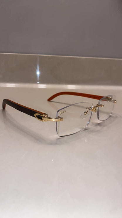 Black orange Wood glasses