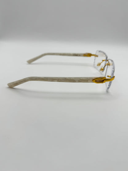 White acetate sunglasses