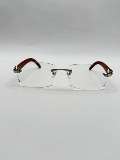 Rimless Sunglasses Wood style