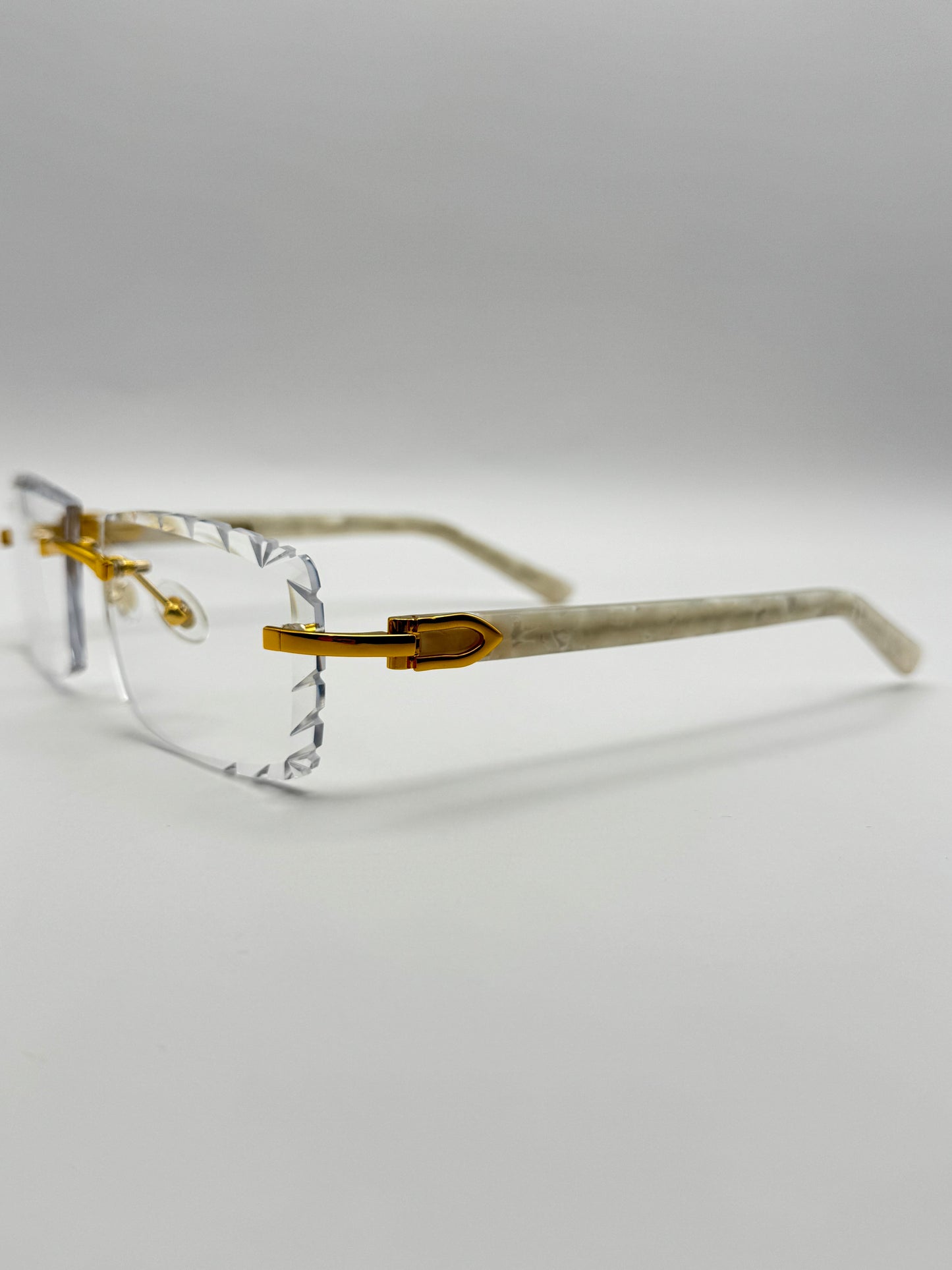 White acetate sunglasses