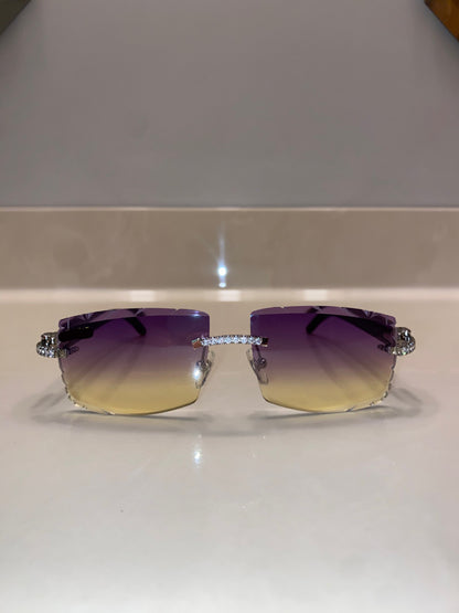 Iced out Rimless Sunglasses Detroit style Buffs