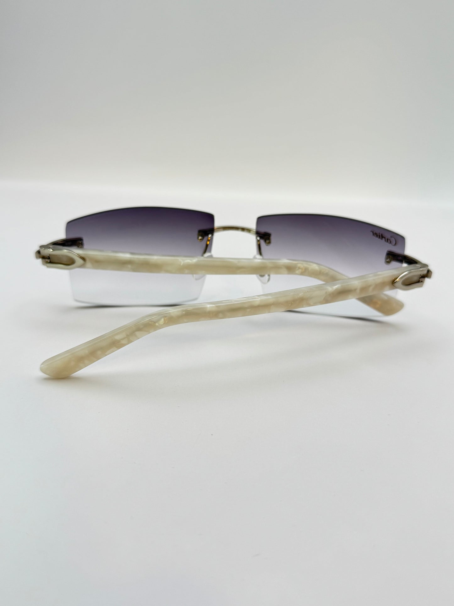 White acetate sunglasses