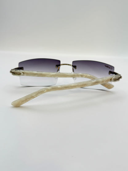 White acetate sunglasses