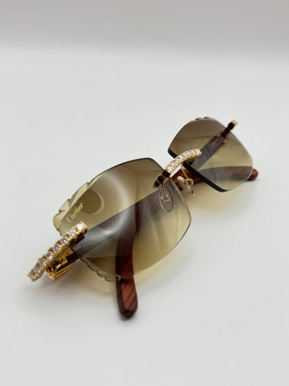 Moissanite wood Sunglasses