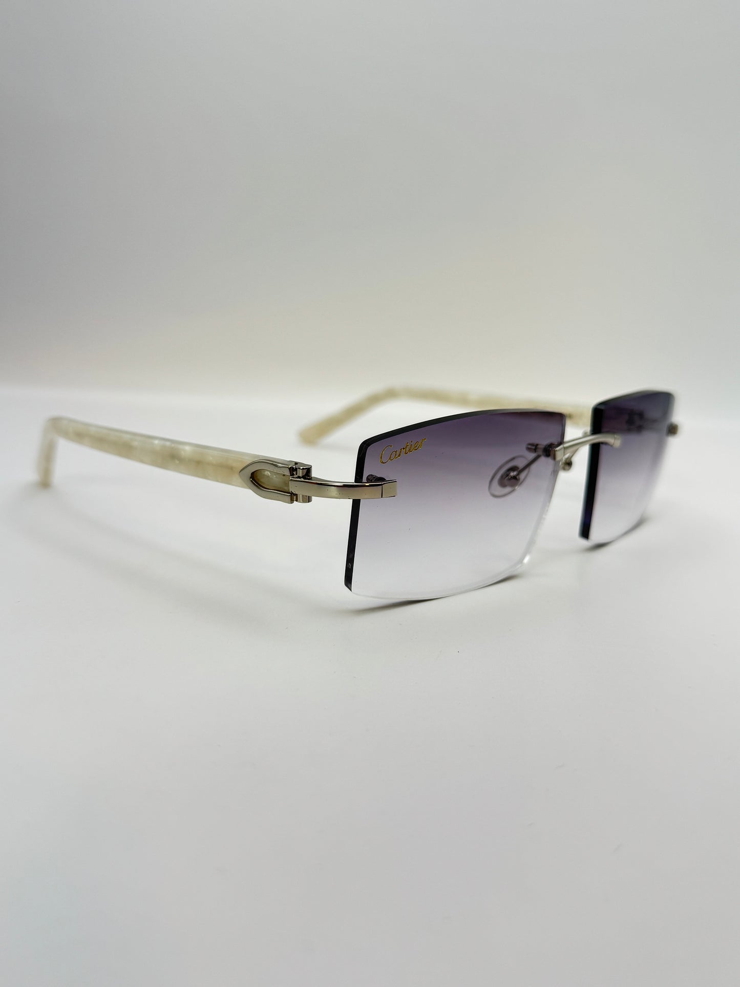 White acetate sunglasses