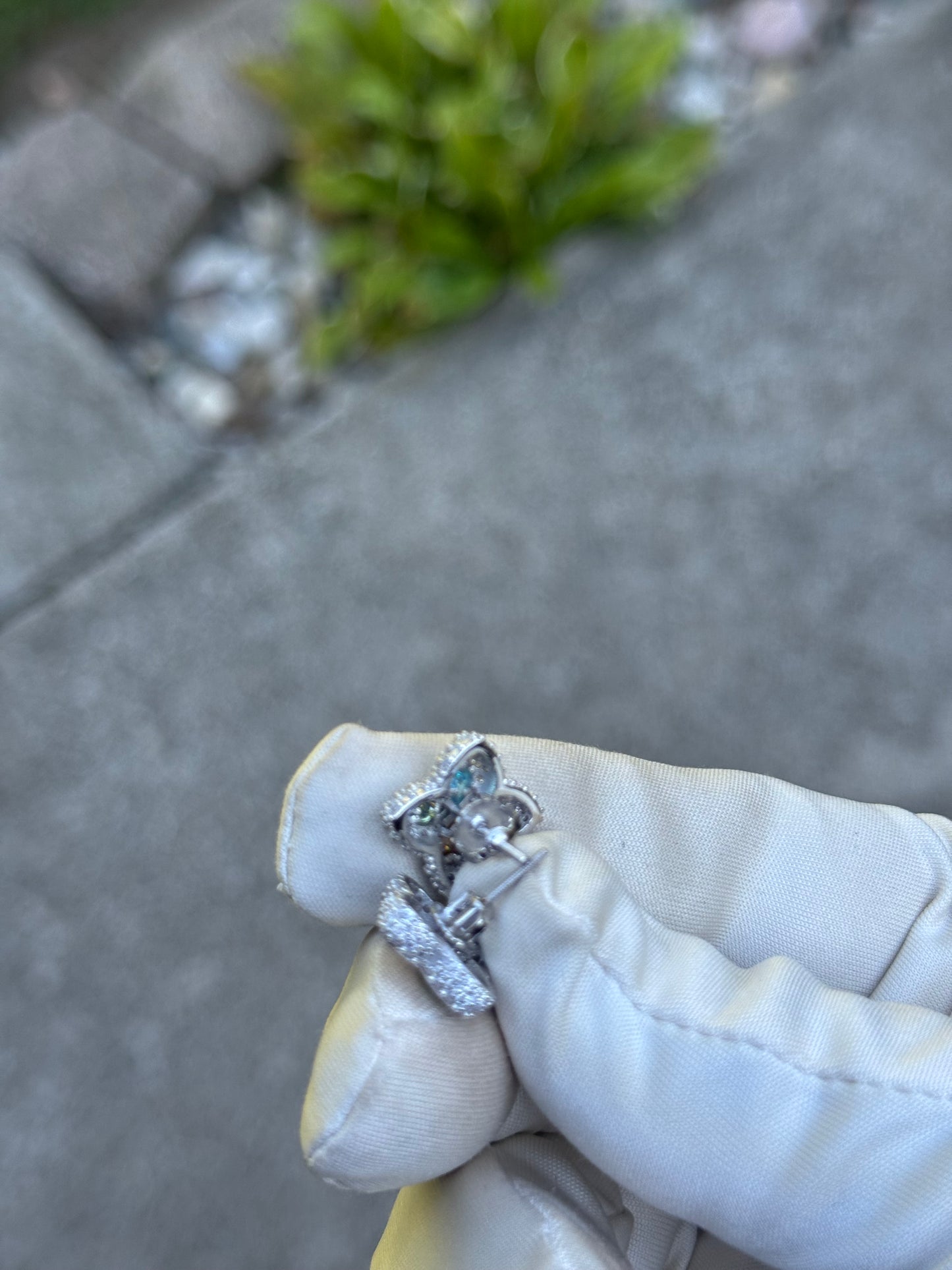 Moissanite flower Earrings