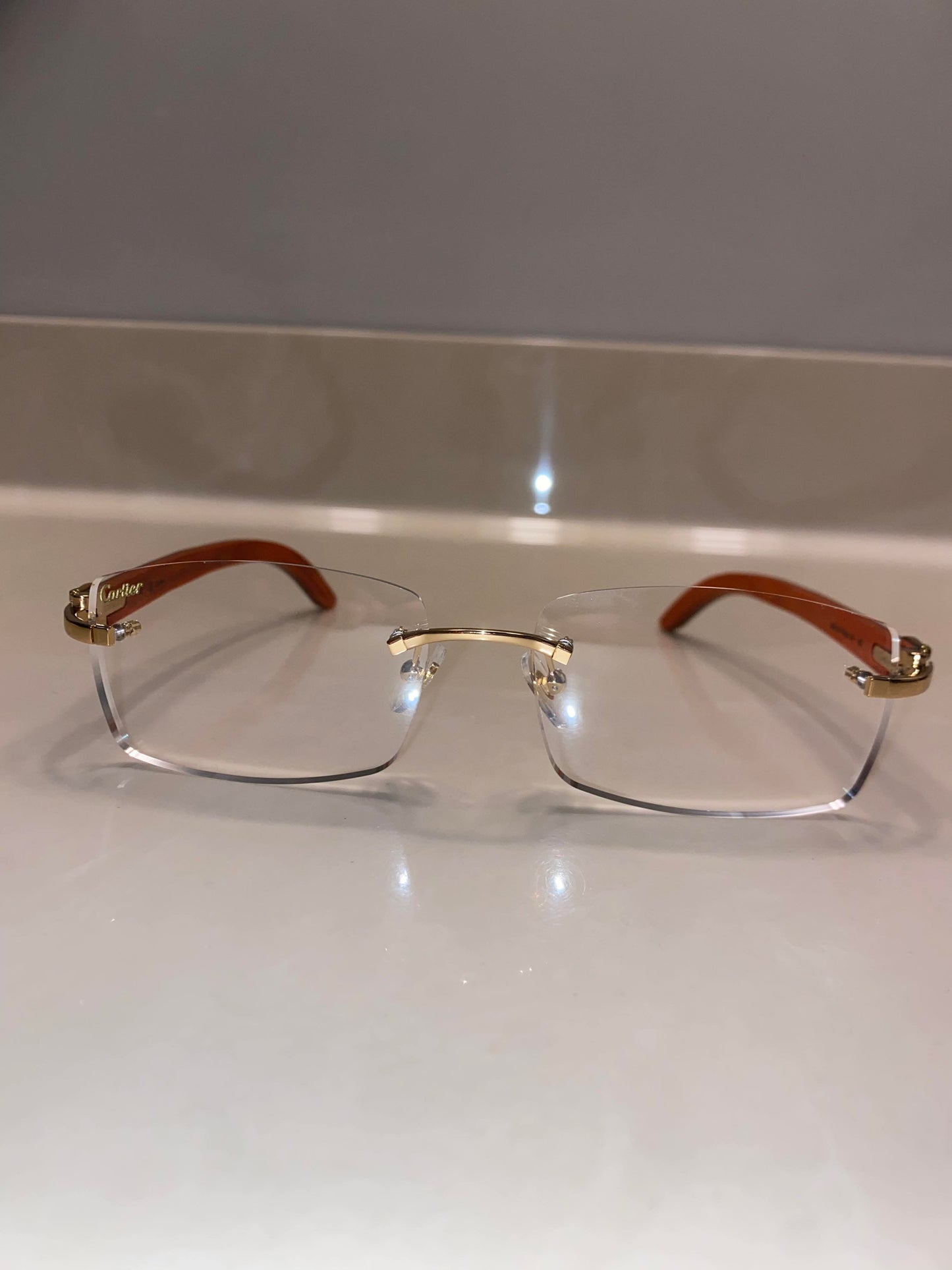 Black orange Wood glasses