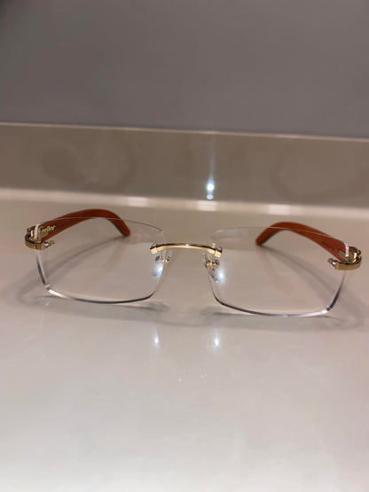 Black orange Wood glasses