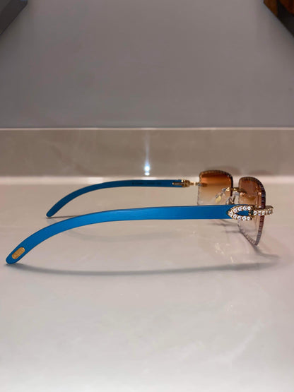 Made to order: Iced out moissanite Sunglasses