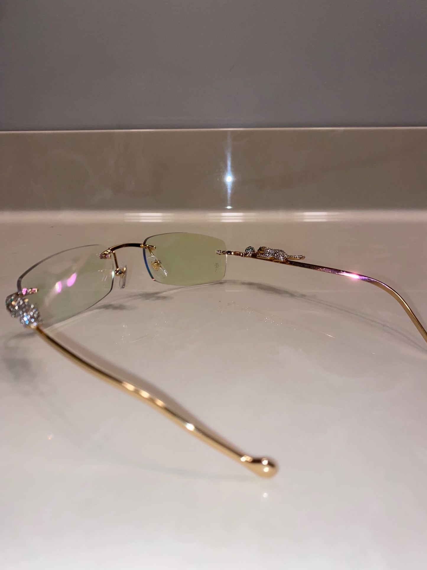 Iced out Panther Glasses