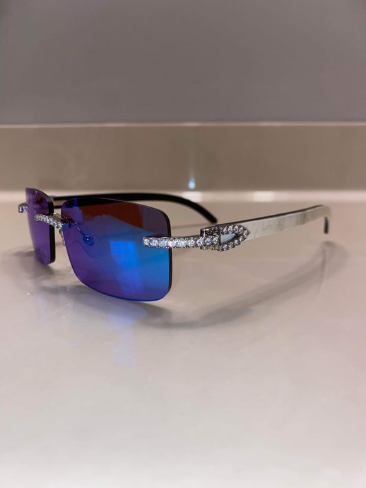 Made to order: Iced out moissanite Mirror Sunglasses