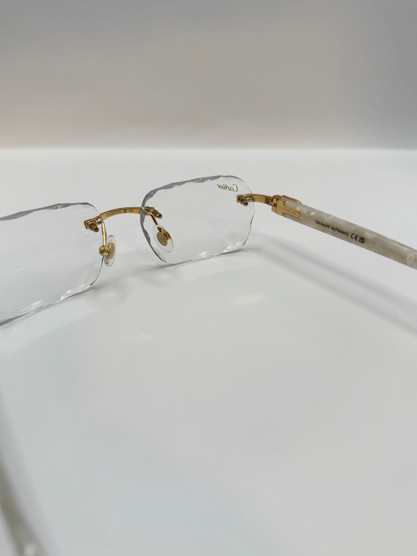 White acetate sunglasses