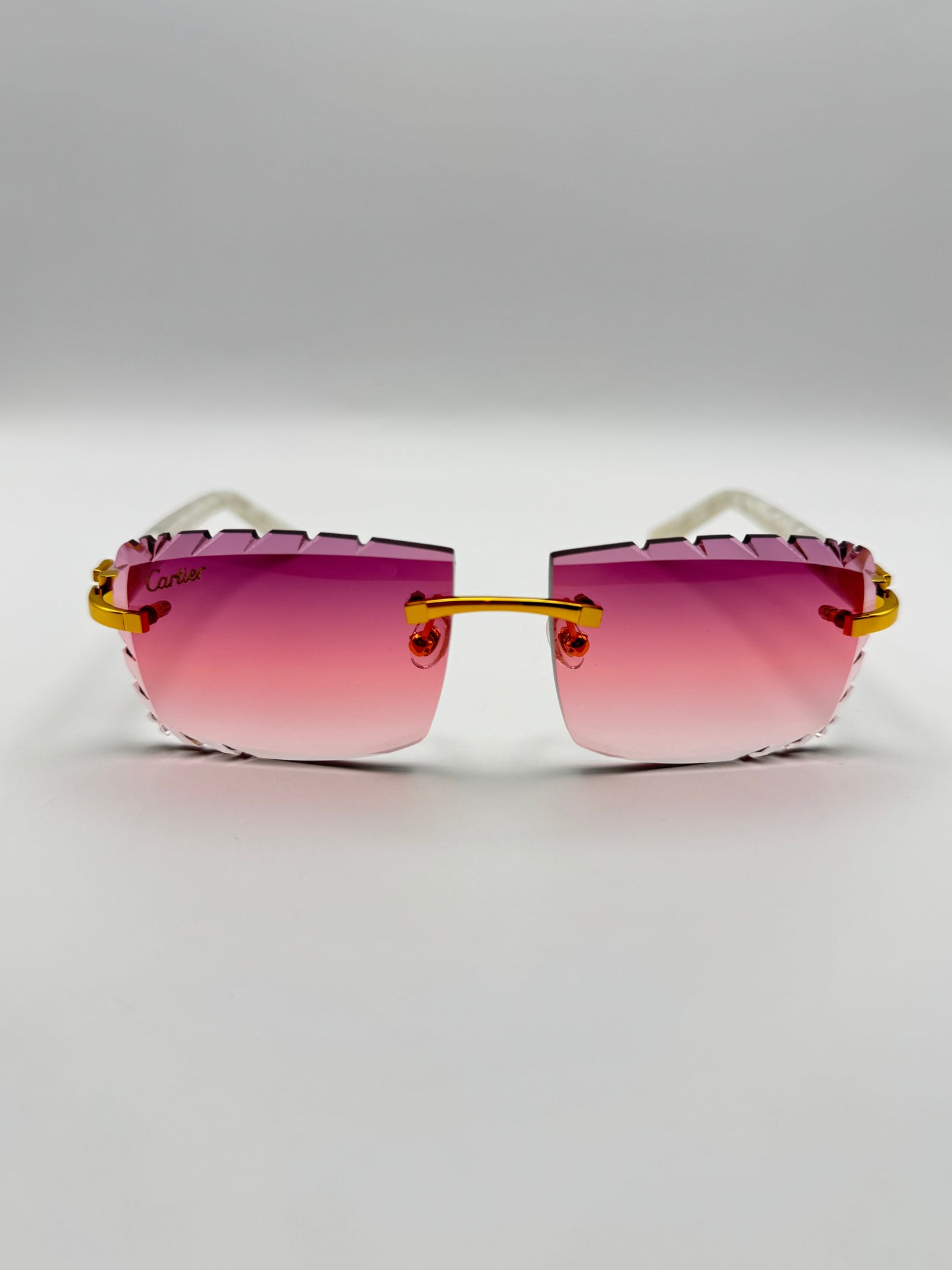 White acetate sunglasses