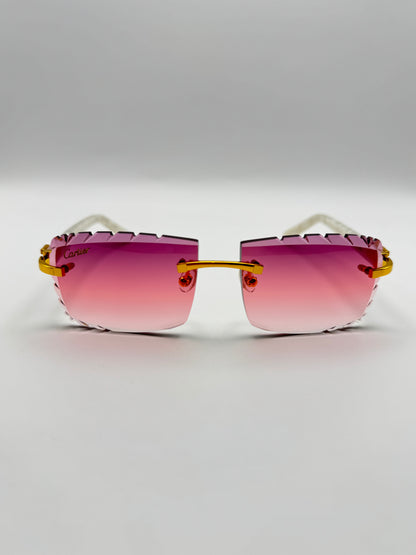 White acetate sunglasses