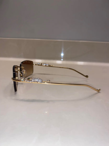 Iced out Panther Glasses
