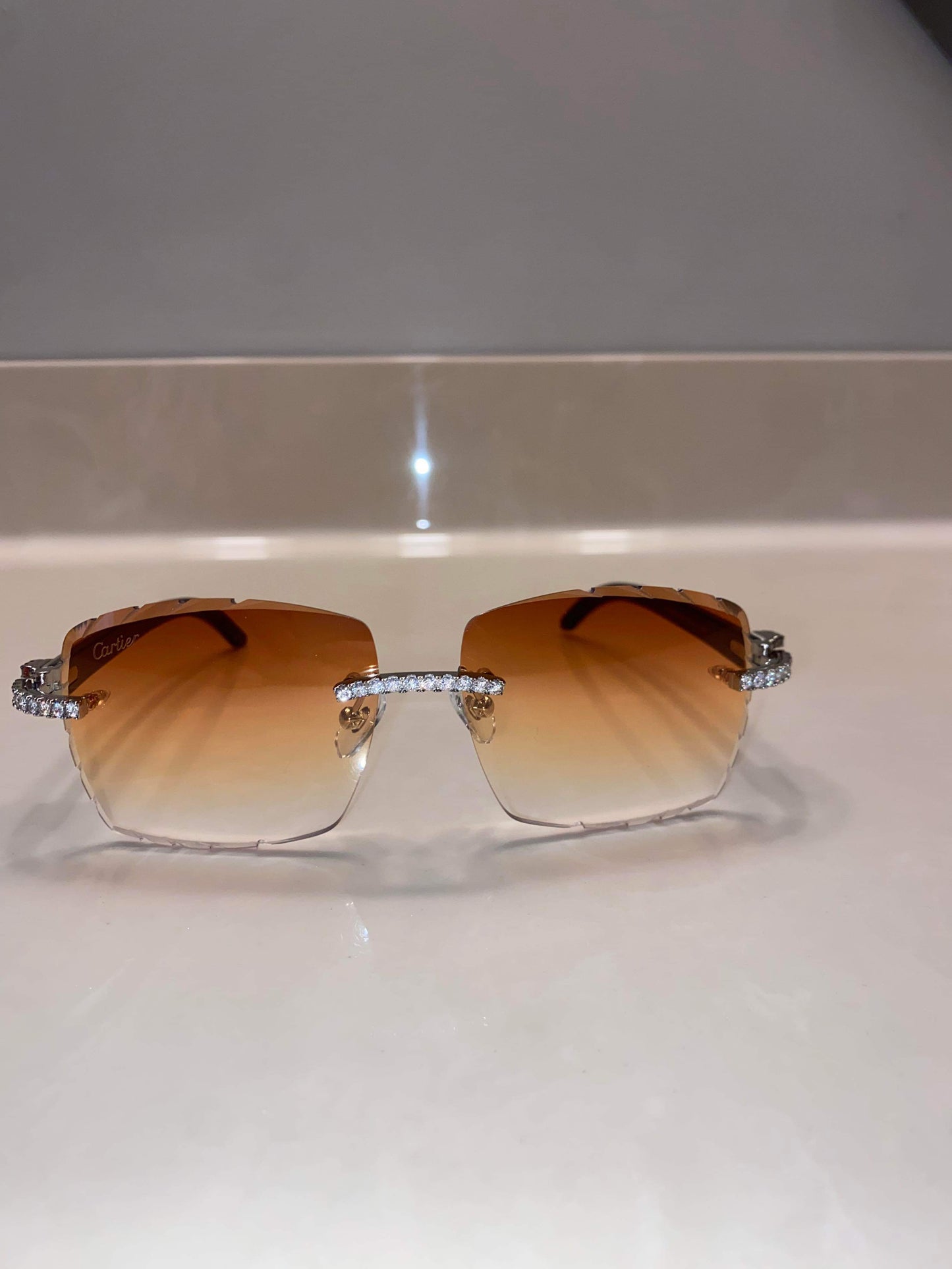Made to order: Iced out moissanite Sunglasses