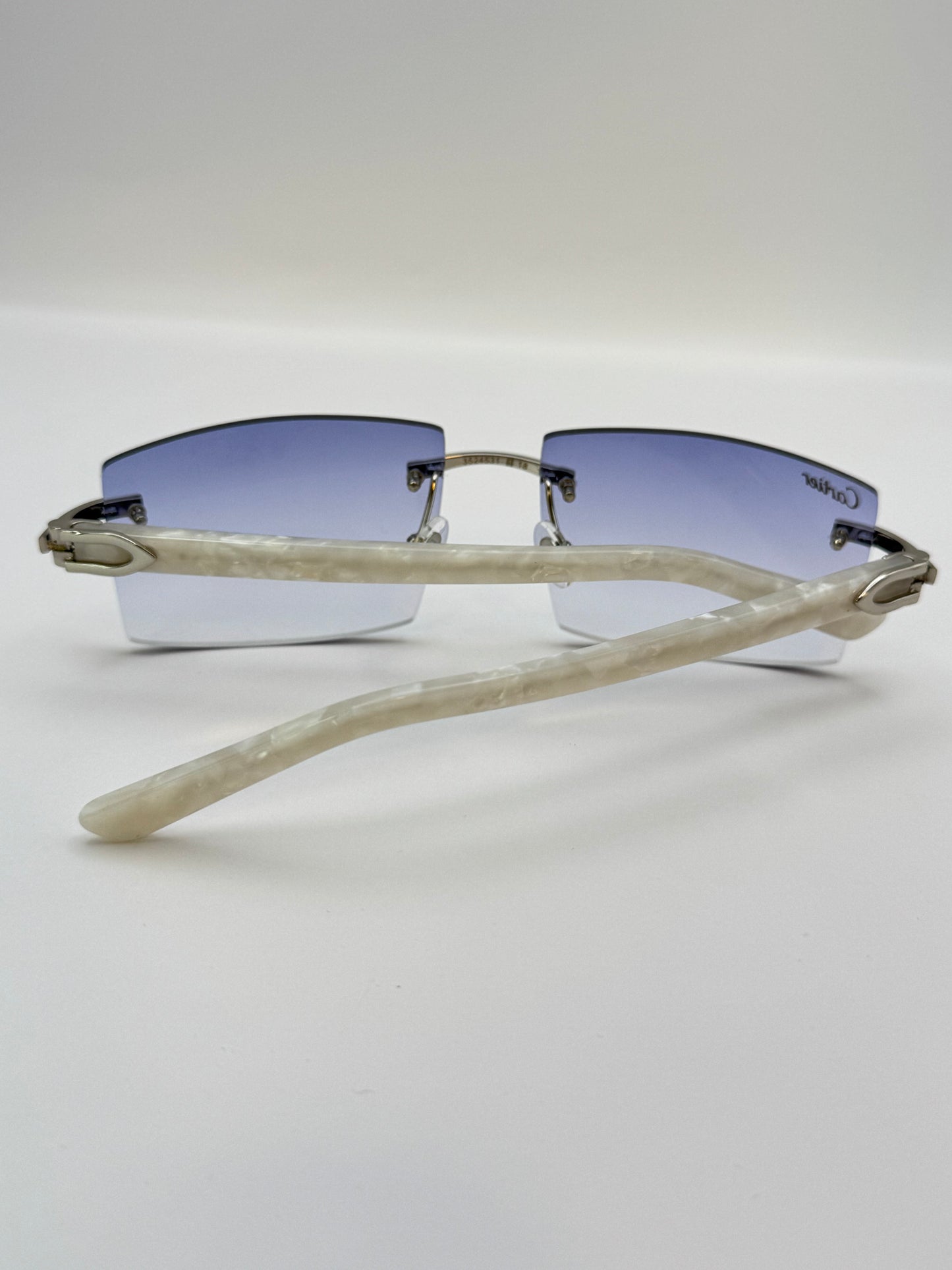 White acetate sunglasses