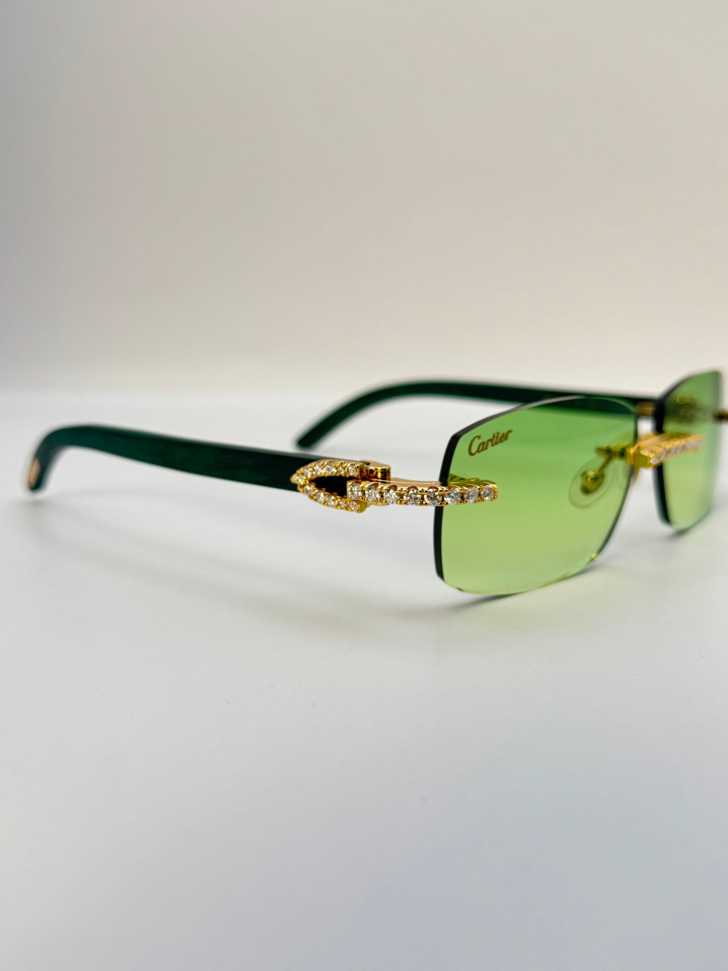 Moissanite Green wood Sunglasses