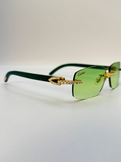 Moissanite Green wood Sunglasses