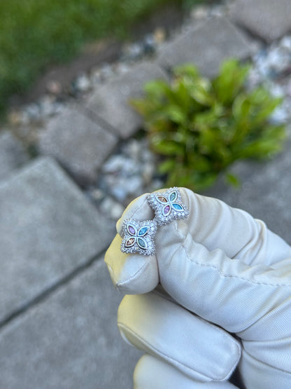 Moissanite flower Earrings