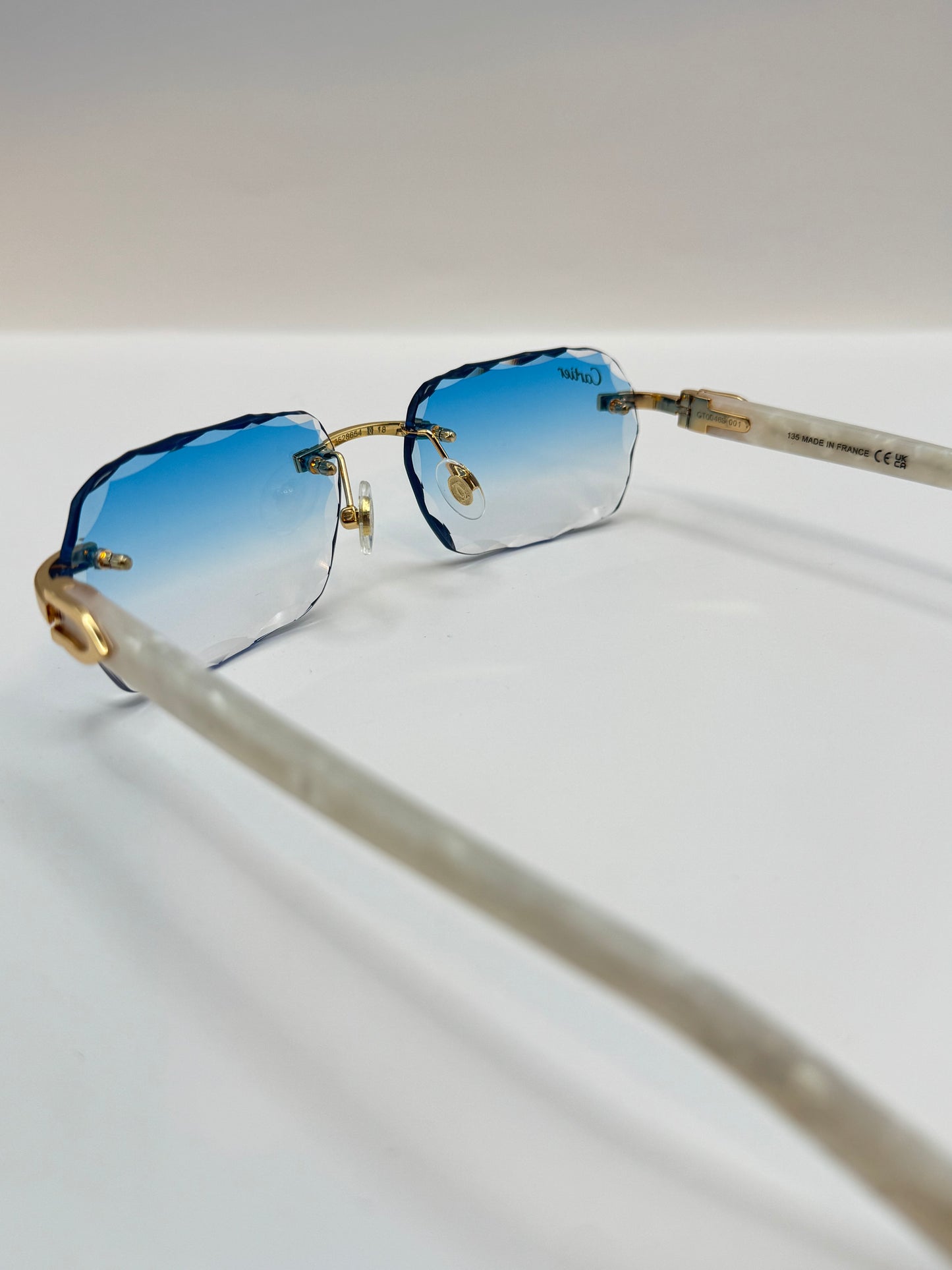 White acetate sunglasses
