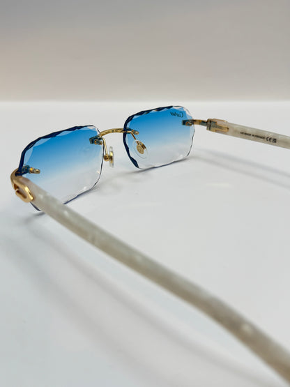 White acetate sunglasses