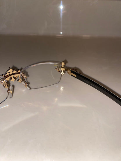 Iced out Cross glasses