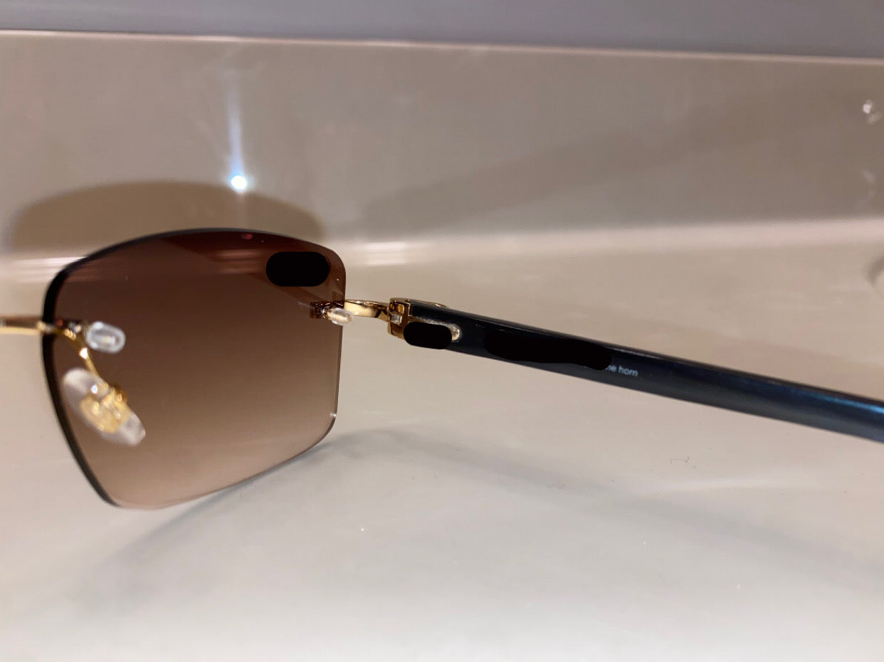 2023 Rimless Sunglasses White buffs