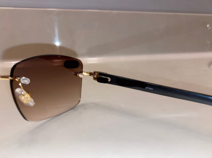 2023 Rimless Sunglasses White buffs