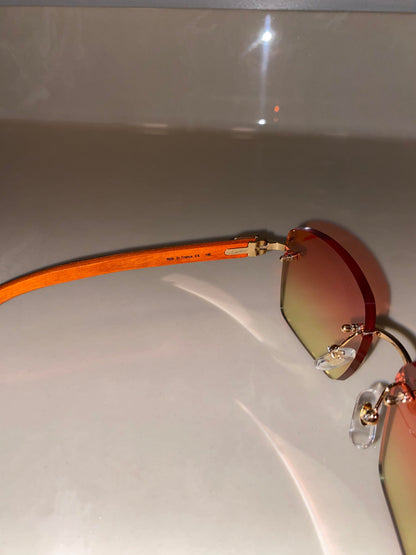 Black orange Wood glasses
