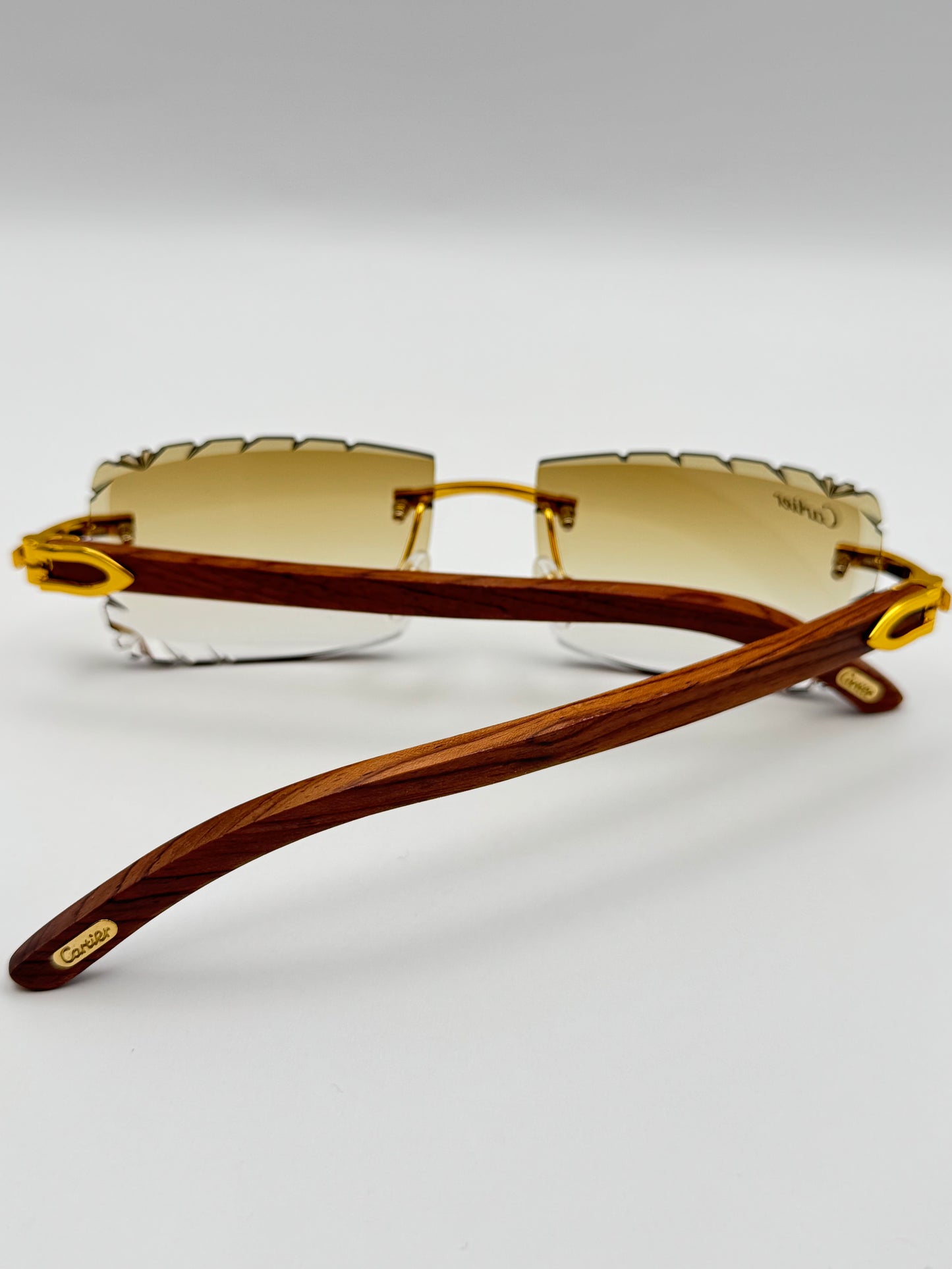 Diamond cut Wood Glasses