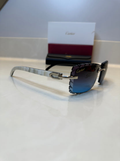 White Buff Sunglasses