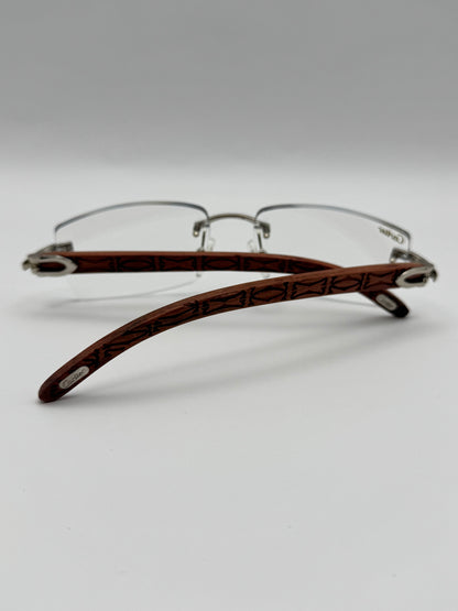 Rimless Sunglasses Wood style