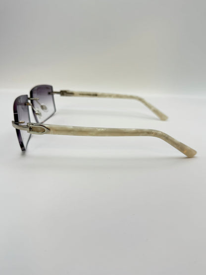White acetate sunglasses