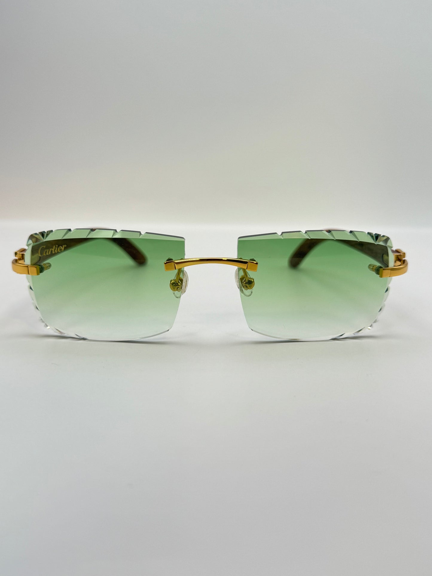 Diamond cut Wood Glasses