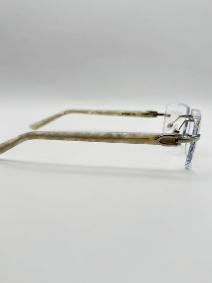 White acetate sunglasses