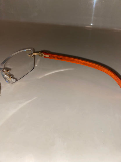 Black orange Wood glasses