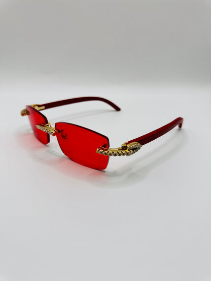 Moissanite Red wood Sunglasses