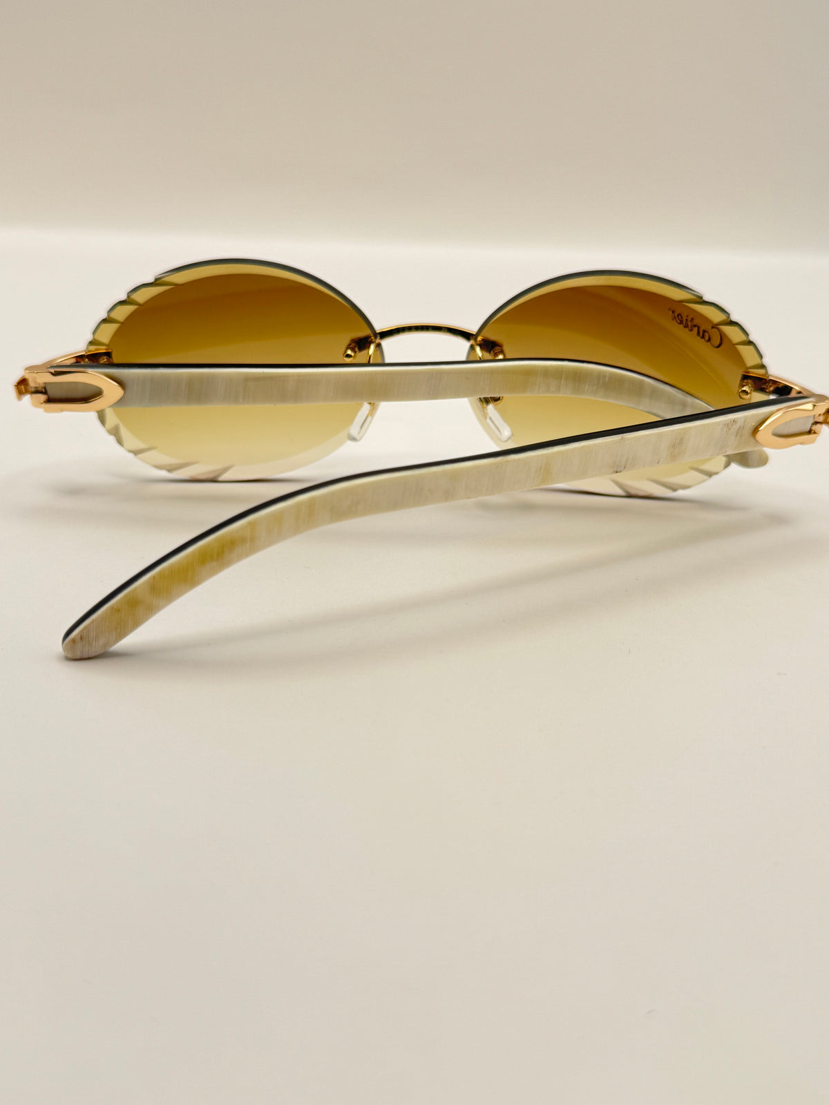 Retro White buff Sunglasses 54mm