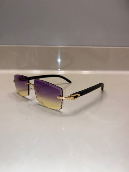 Rimless Sunglasses Black buffs